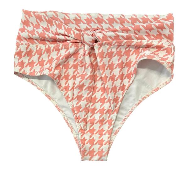 Lost + Wander NWT Pink Houndstooth Bikini Set - Size Small - Picture 3 of 5